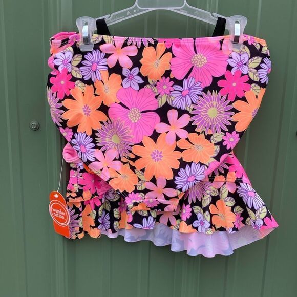 Girls Flounce Bikini & Unicorn One Piece Swimsuit Bathing Suit 2-Pack XL - Picture 3 of 11